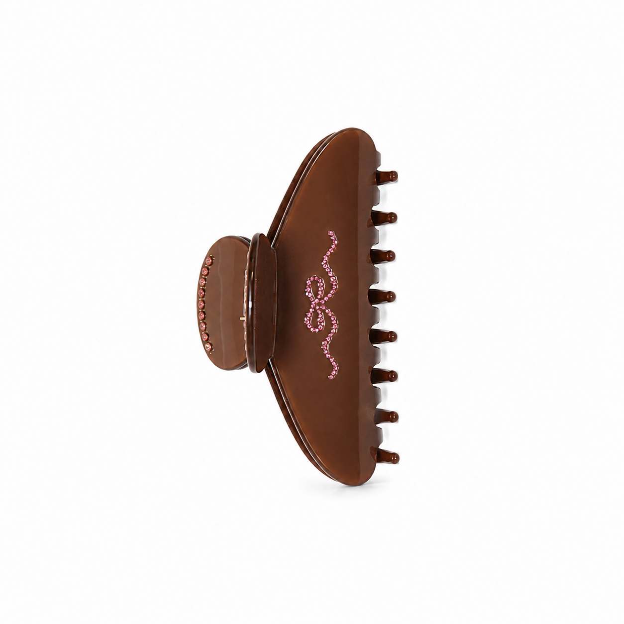 Bedazzled Brown Pink Bow