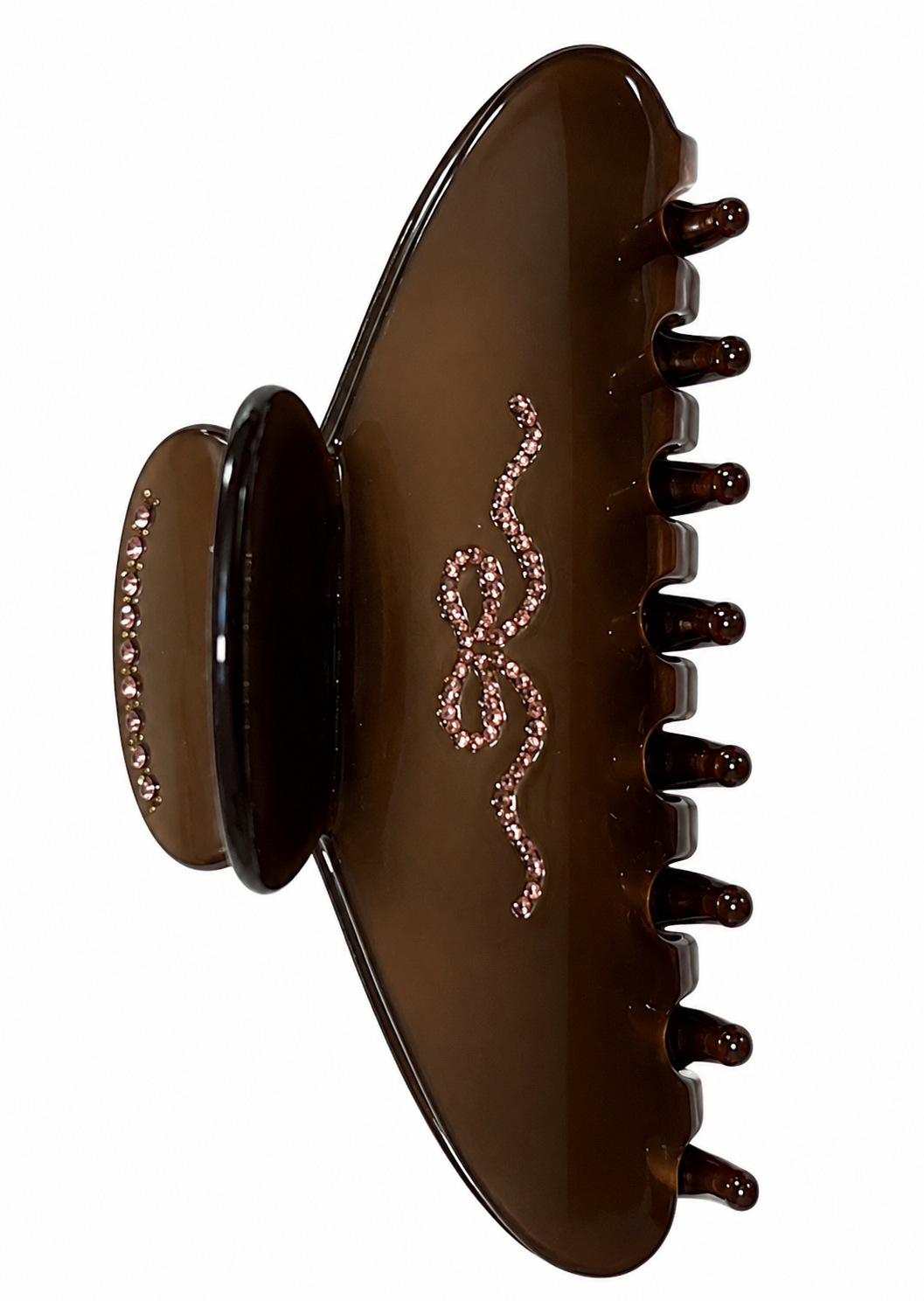 Bedazzled Brown Pink Bow